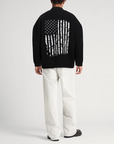 Laneus Man Cardigan Black Size 40 Wool, Cashmere