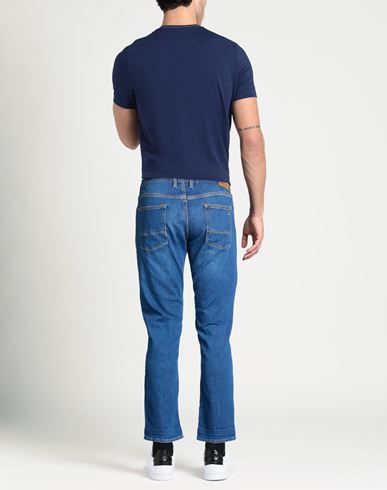 Man Jeans Blue Size 36 Cotton, Elastane