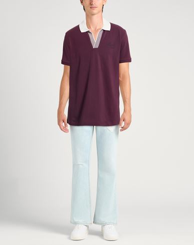 Man Polo shirt Plum Size M Cotton