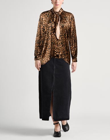 Woman Shirt Brown Size M Viscose