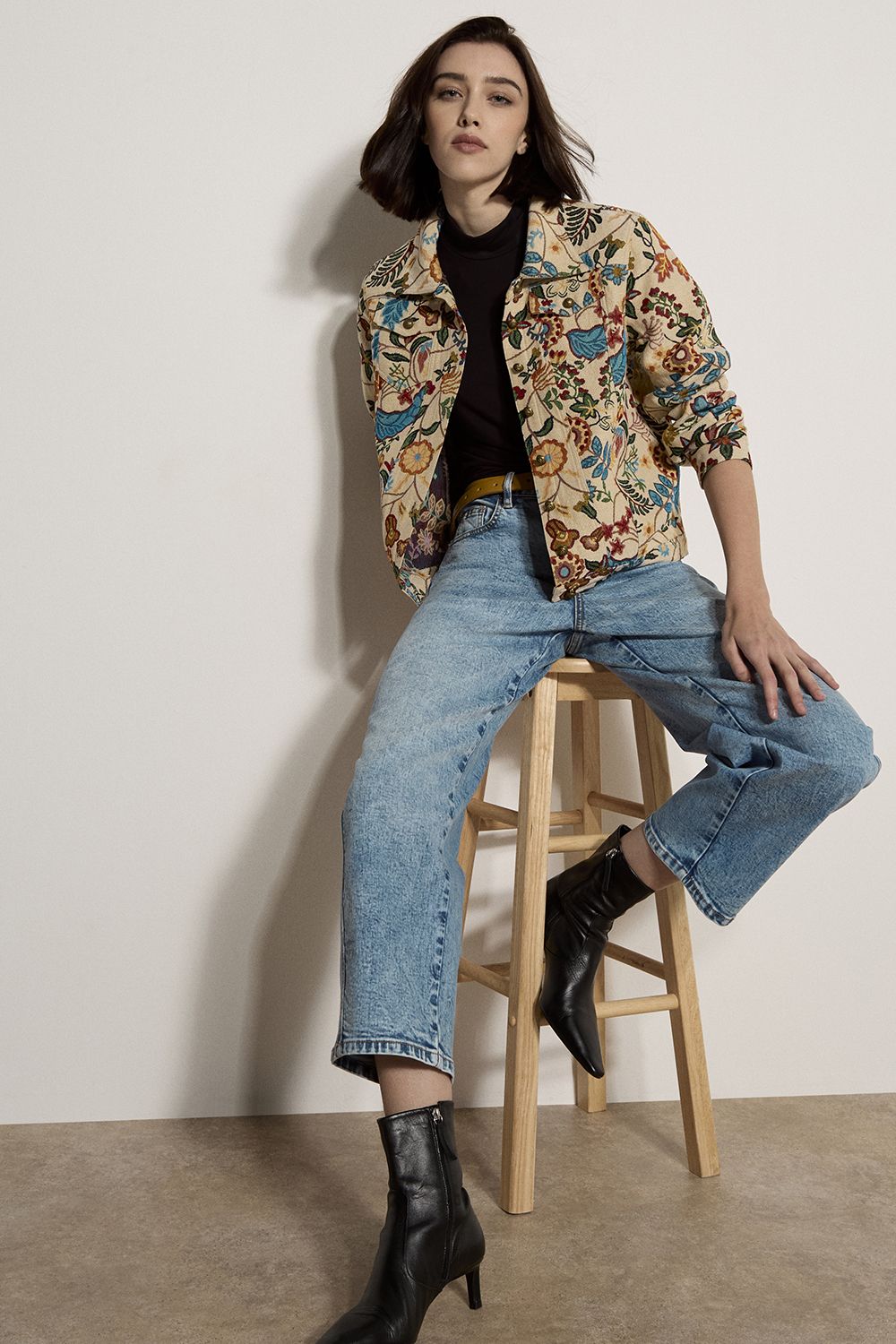 Apricot Floral Tapestry Jacket