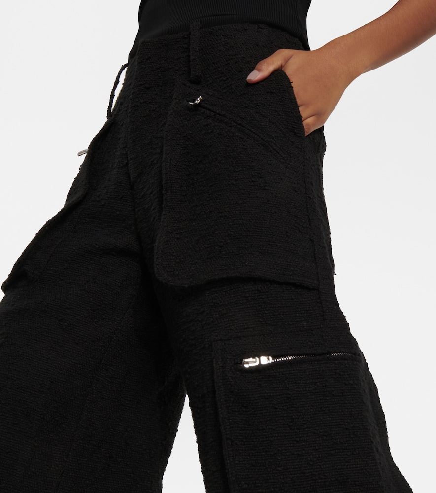 High-rise wide-leg cargo pants