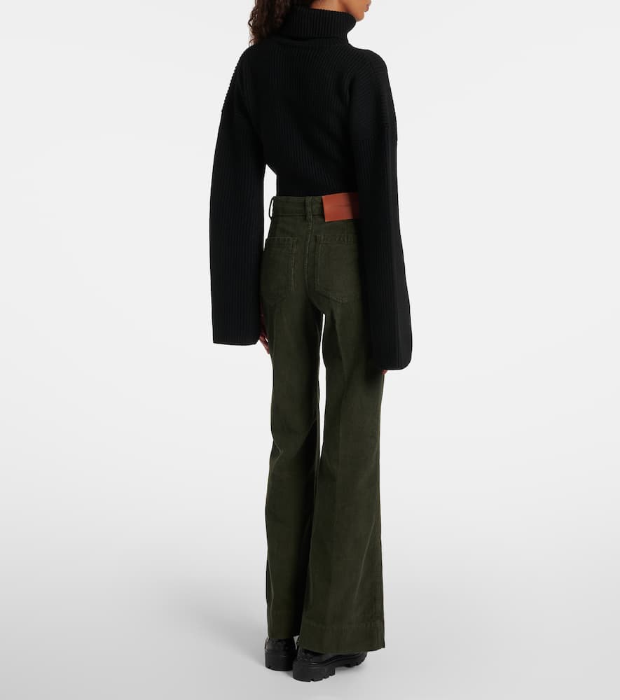 Alina mid-rise corduroy flared jeans