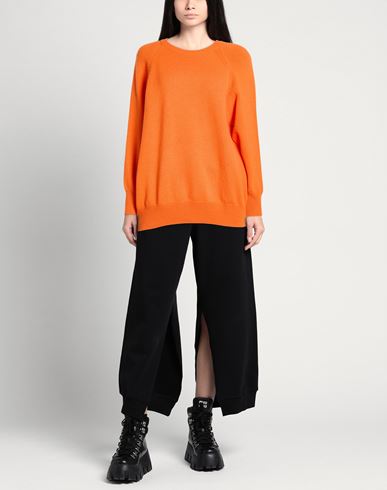 Woman Sweater Orange Size L Cashmere, Wool