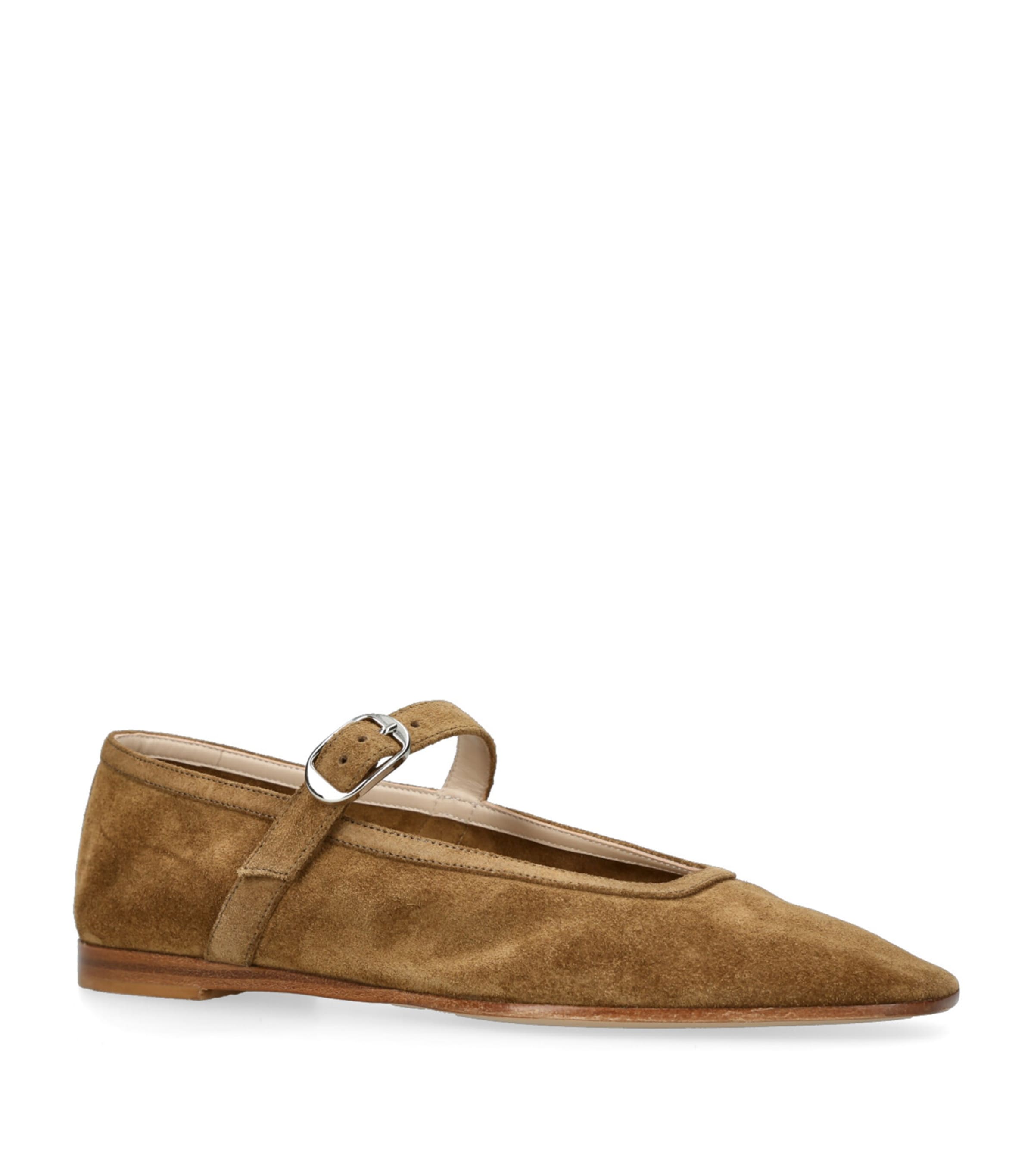 Suede Mary Jane Ballet Flats