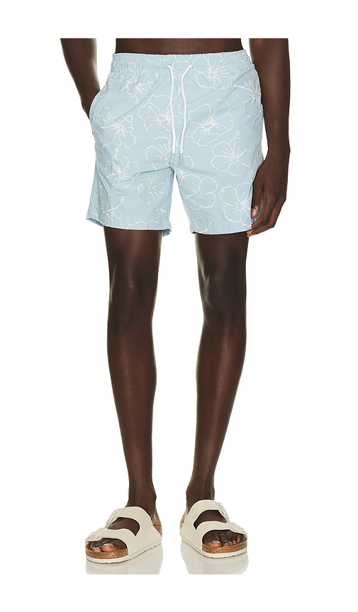 Trunks Surf & Swim Co. Sano 6.5 Swim Short in Blue. L. Also in M, S, XL/1X