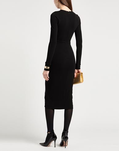 Woman Midi dress Black Size S Viscose