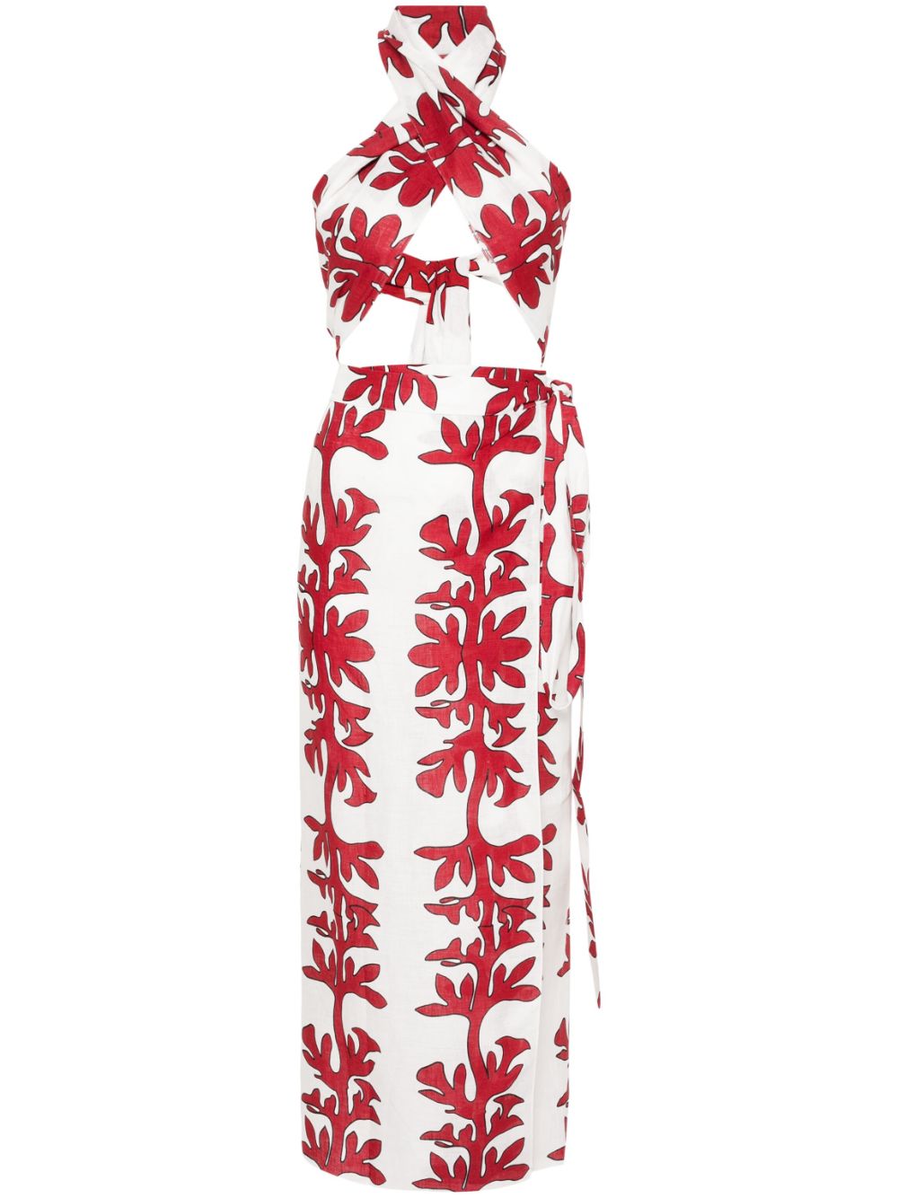Tuscany maxi skirt set - Red