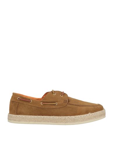 Man Loafers Camel Size 7 Leather