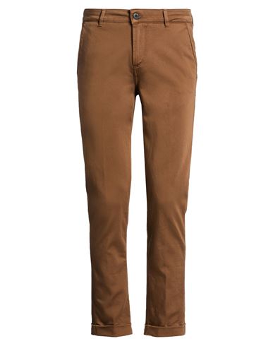 Man Pants Chocolate brown Size 30 Cotton, Polyester, Polyamide, Elastane