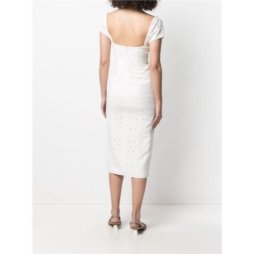 Broderie anglaise midi sundress - White