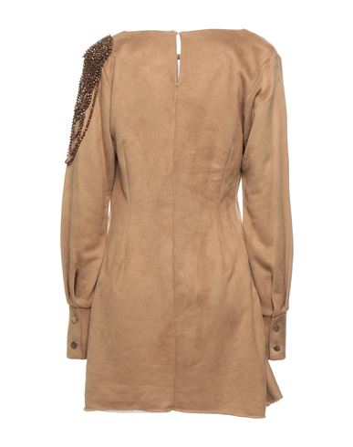 Woman Mini dress Camel Size 4 Cotton, Polyester