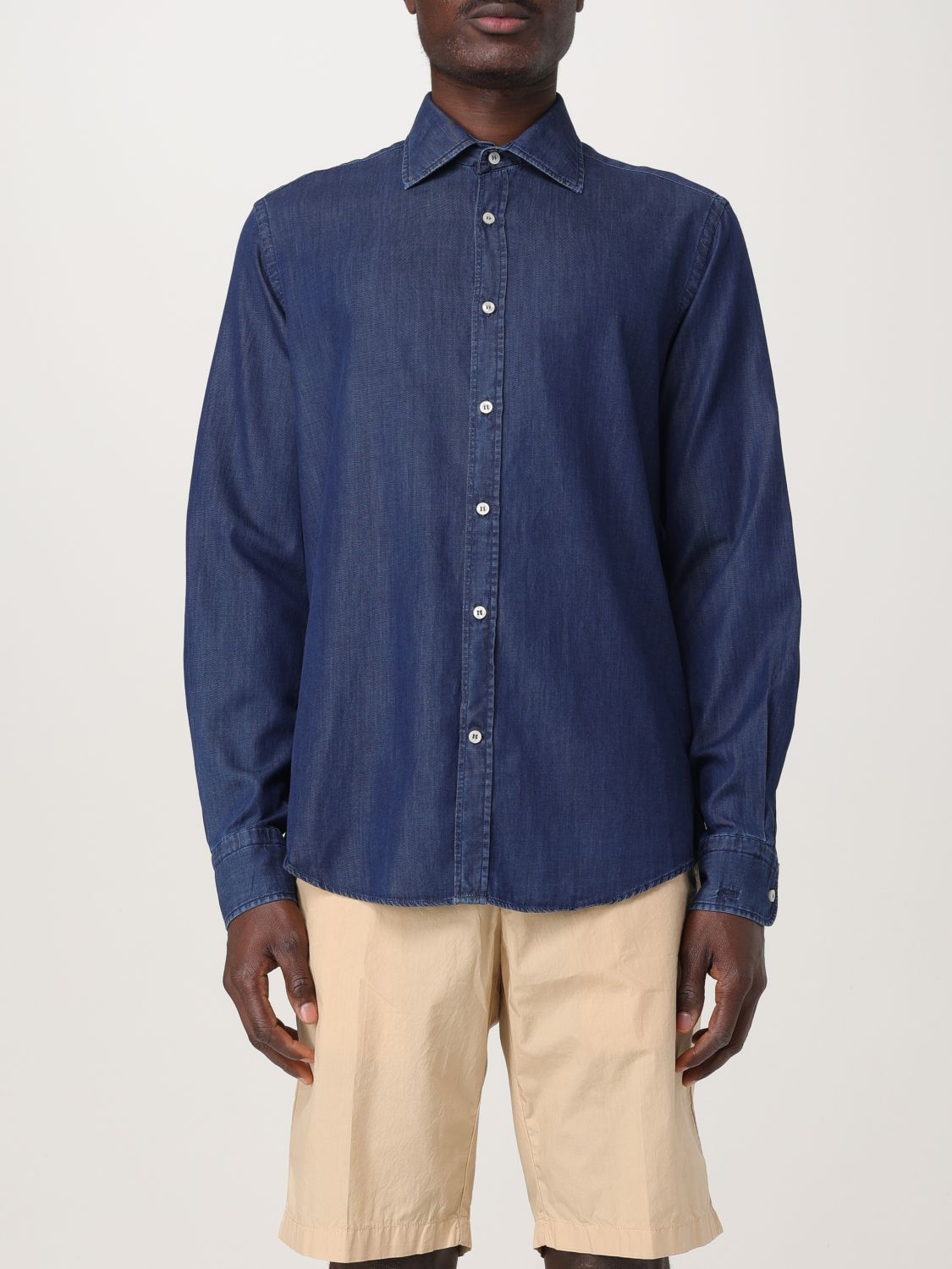 Shirt Men color Denim