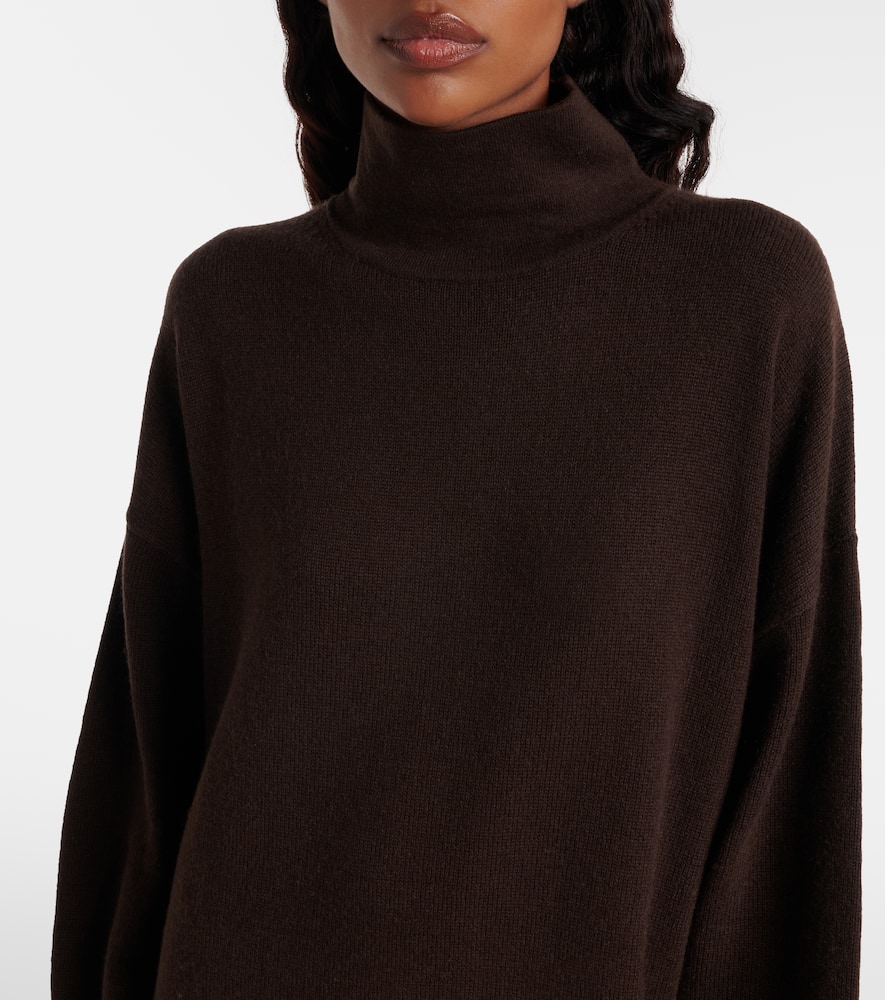 Turtleneck wool and cashmere sweater dress