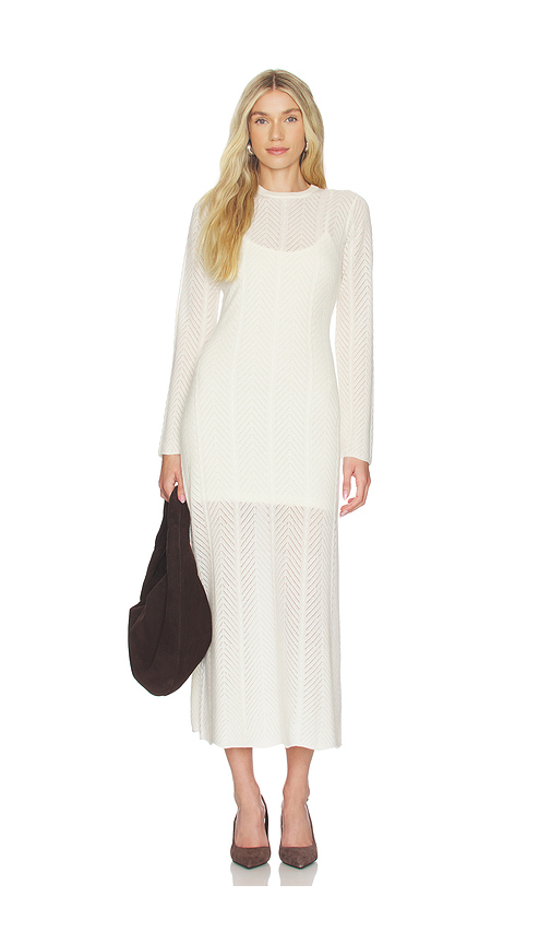 NAADAM Cashmino Lace Pointelle Dress in White. XS also in