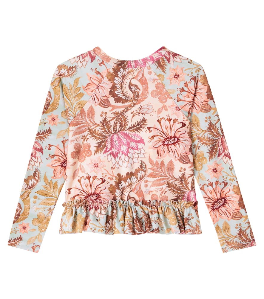 Printed rashguard top