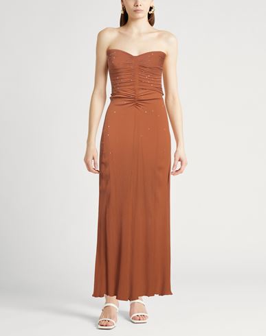 Forte_forte Woman Maxi dress Brown Size 3 Silk