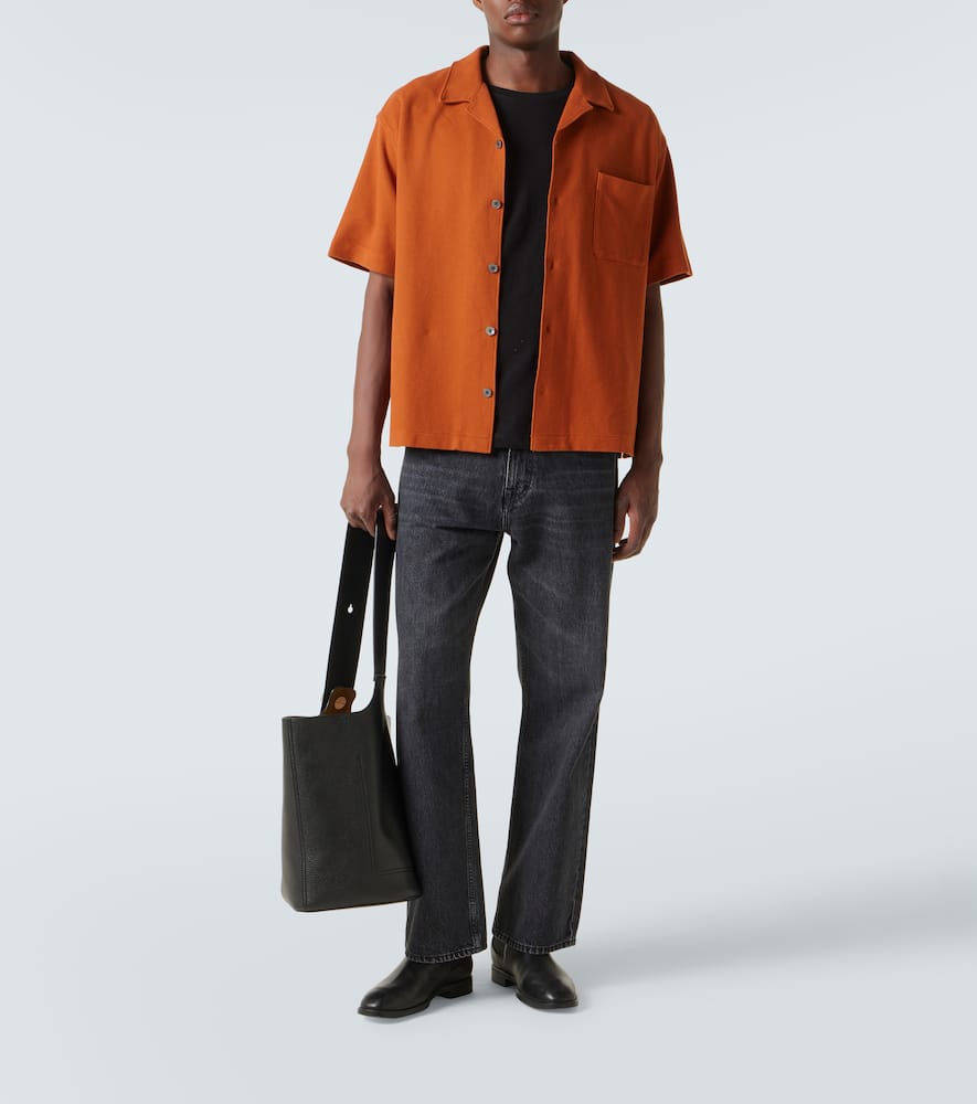 Cotton piqué bowling shirt