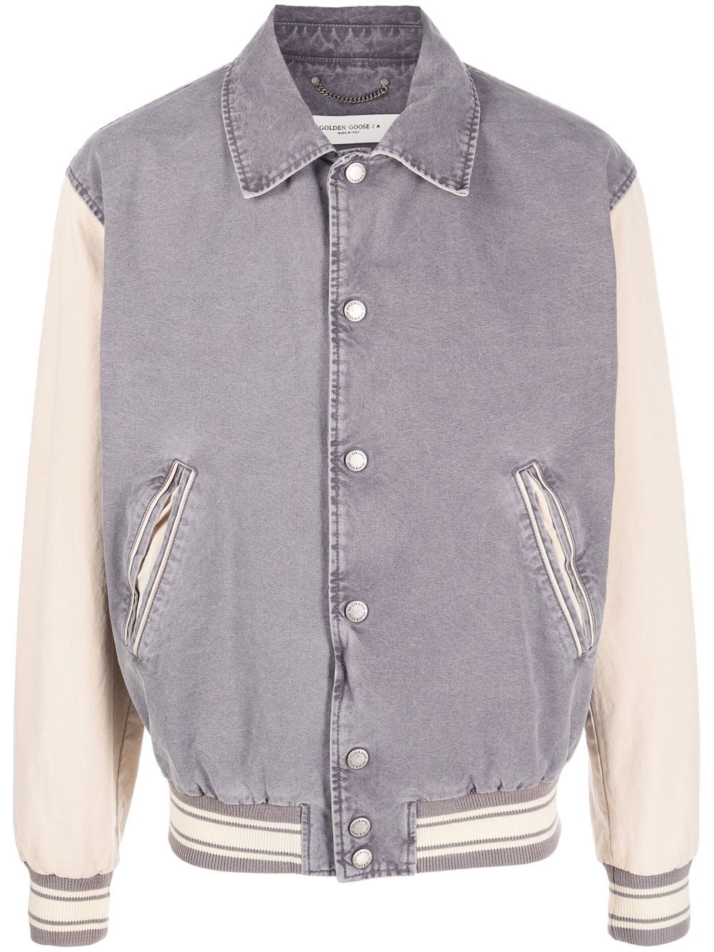 Logo-print bomber jacket - Grey