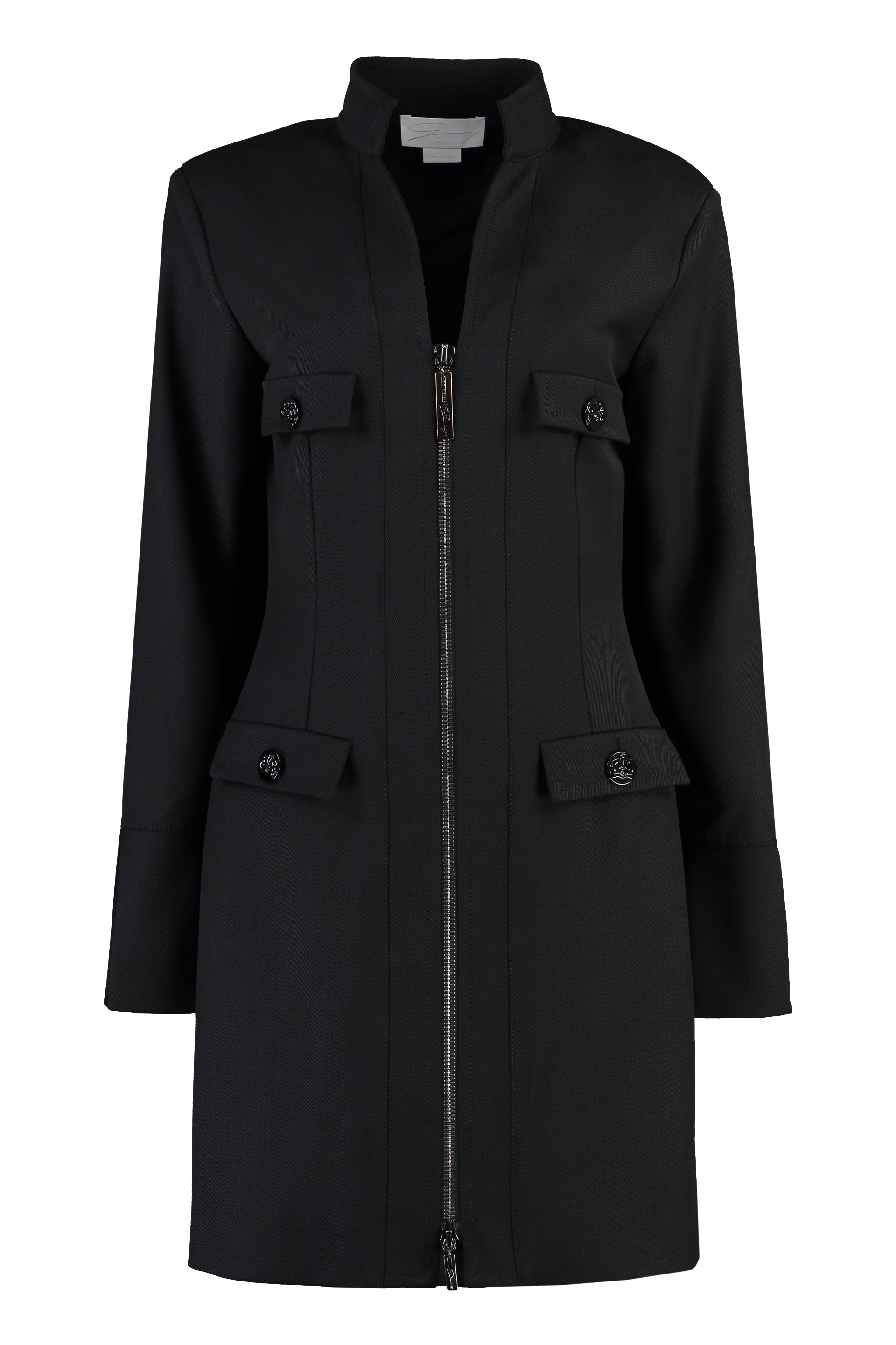 Minidress with Cutaway Collar