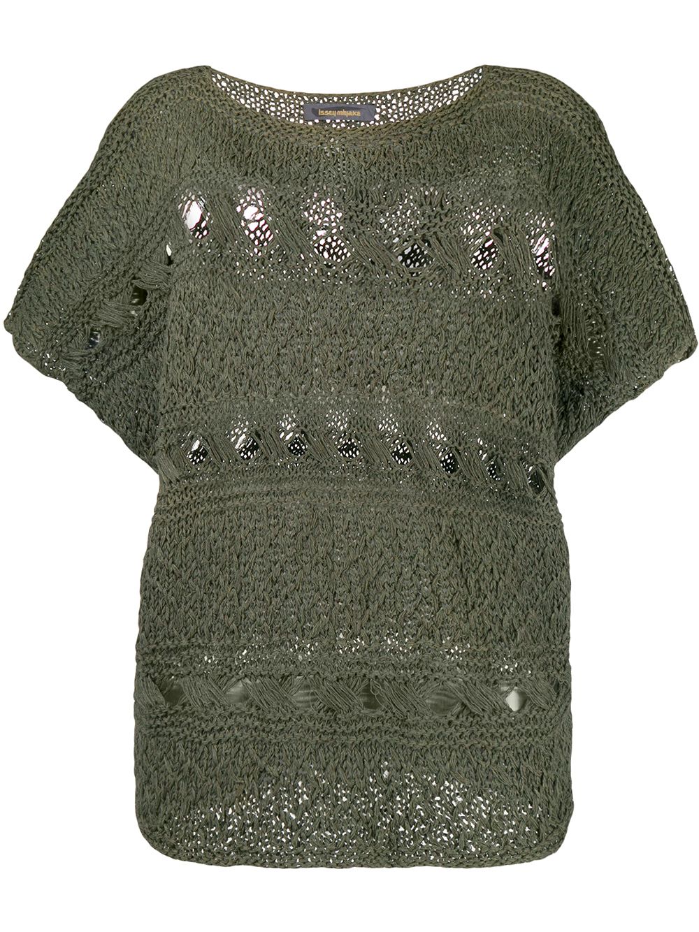 1980s open knit top - Green