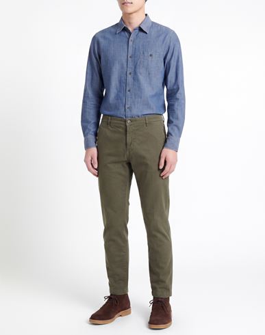 Roÿ Roger's Man Pants Military green Size 29 Cotton, Elastane