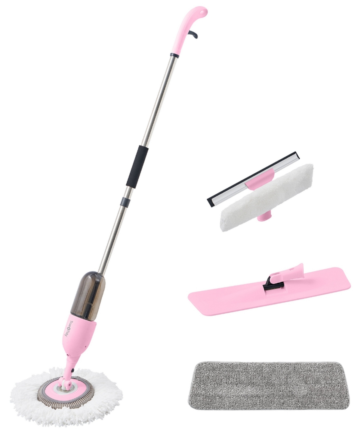 Spray-360 Mop with 3 Interchangeable Heads - Pink