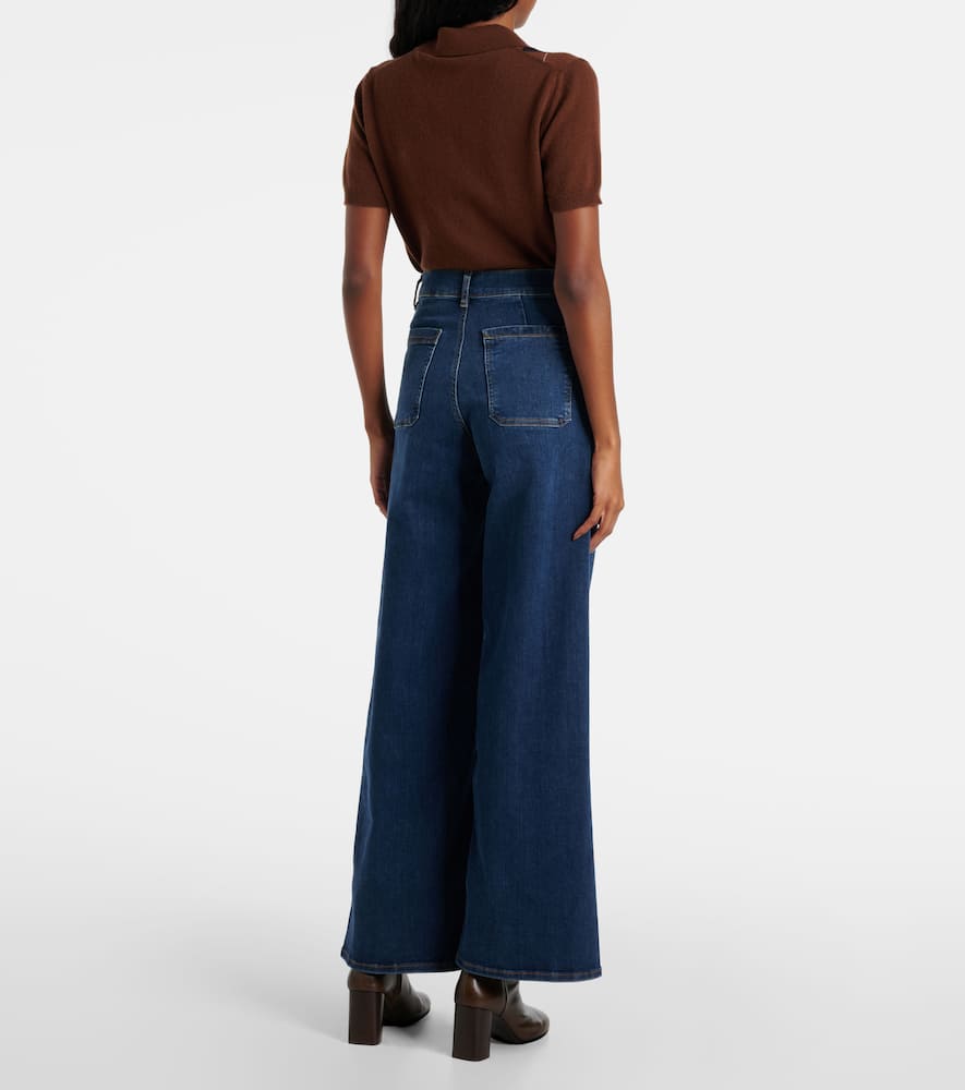 Le Slim Palazzo high-rise wide-leg jeans