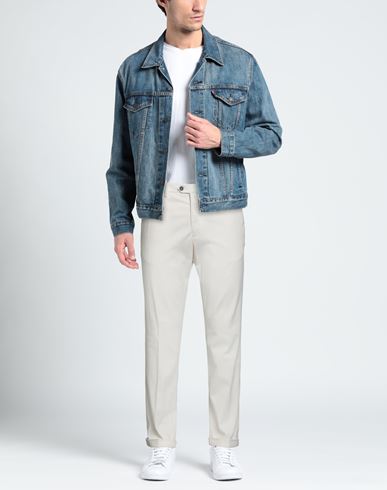 Man Pants White Size 40 Lyocell, Cotton, Elastane