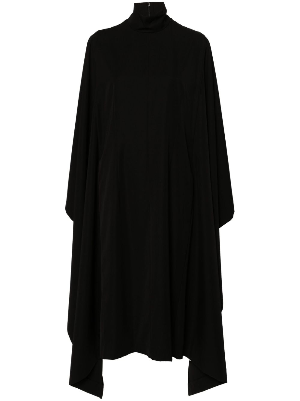 Draped midi dress - Black