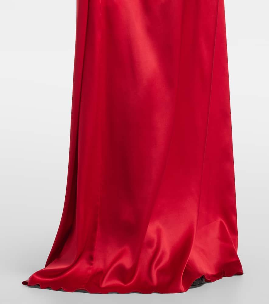 Silk-blend satin gown