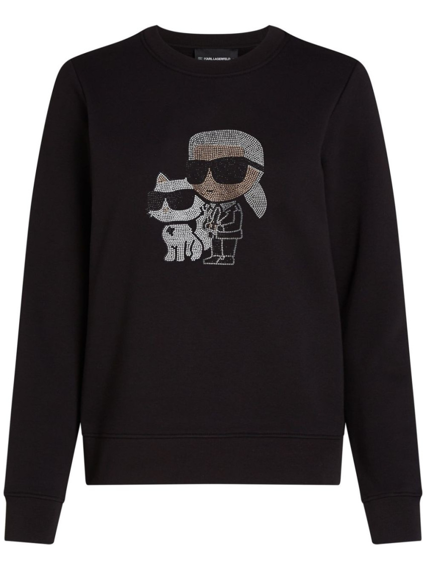 Ikon Choupette rhinestone sweatshirt - Black
