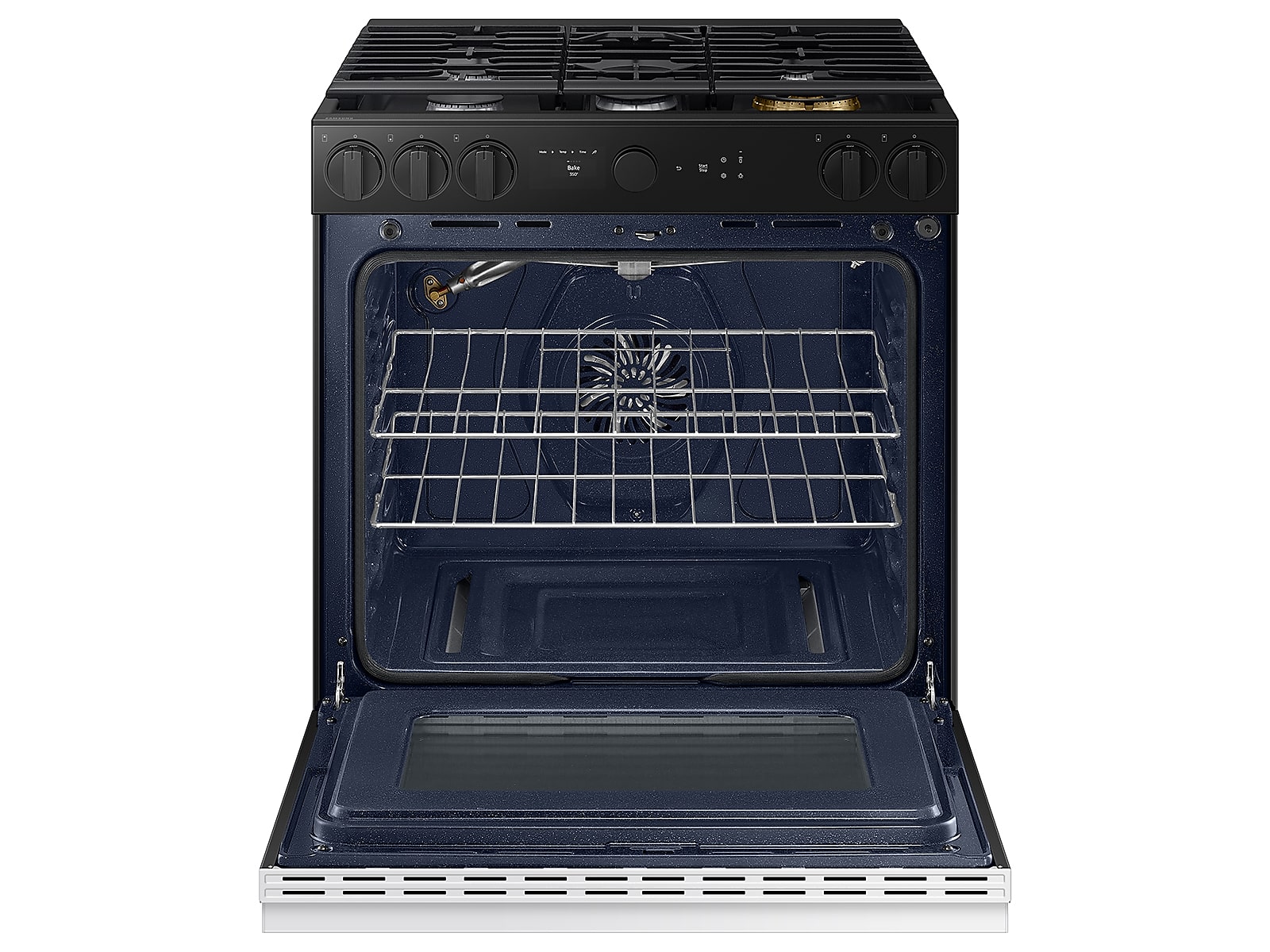 Bespoke 6.0 cu. ft. Smart Slide-In Gas Range with Smart Oven Camera & Illuminated Precision Knobs in White Glass(NSG6DB870012AA)