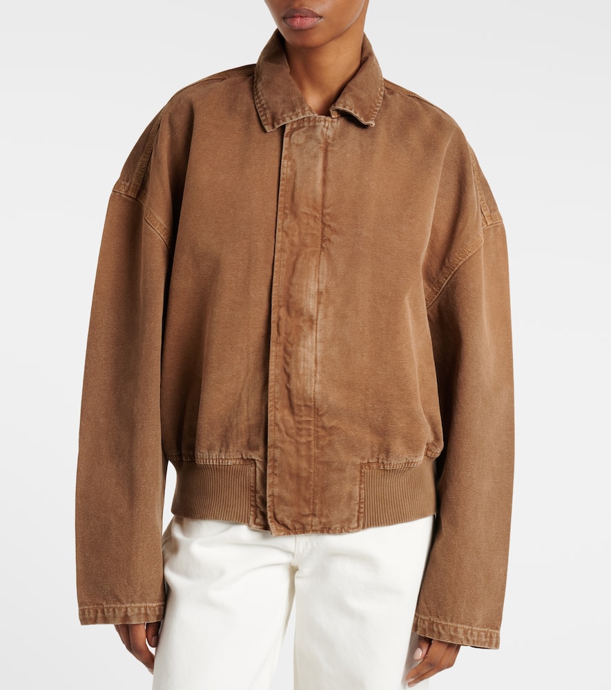 Harlem cotton canvas bomber jacket