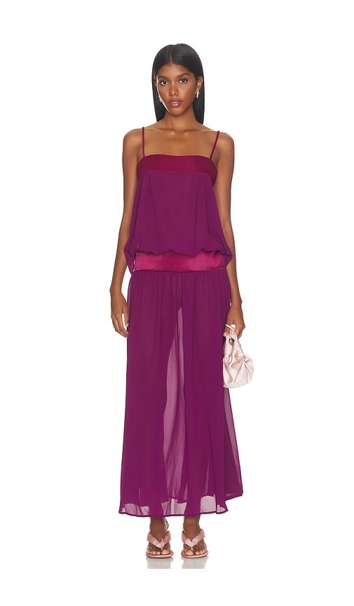 LIONESS Gracia Maxi Dress in Wine. XL. Also in