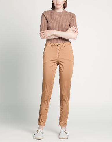 Woman Pants Light brown Size 25 Cotton, Elastane
