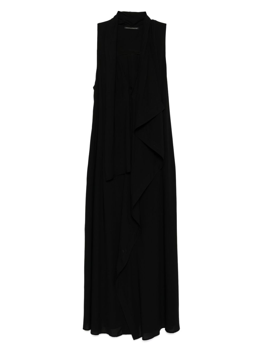 Yohji Yamamoto draped sleeveless dress - Black