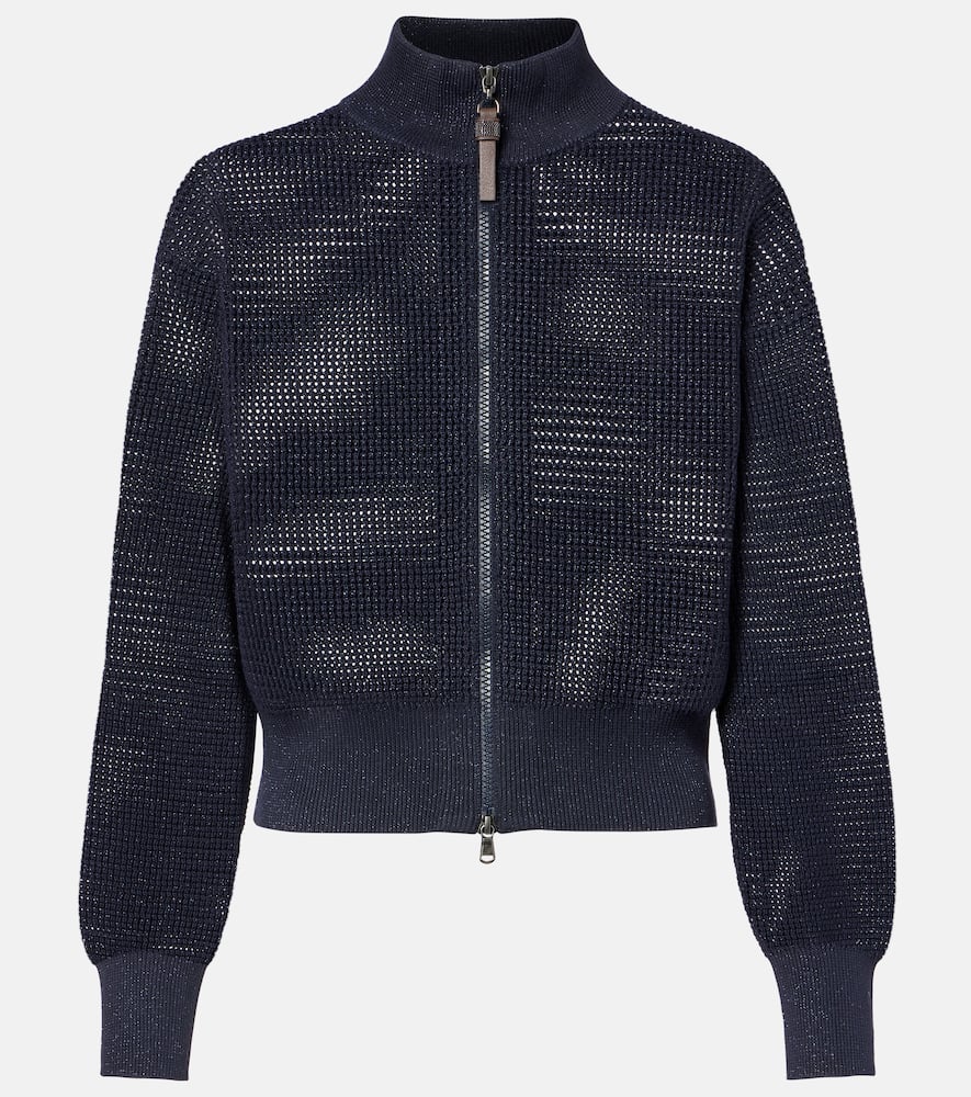 Cotton-blend cardigan