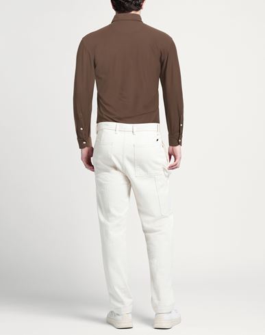 Next Man Shirt Chocolate brown Size L Nylon, Elastane