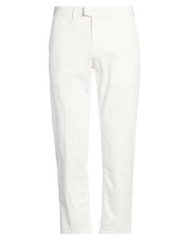 Man Pants White Size 30 Cotton, Elastane