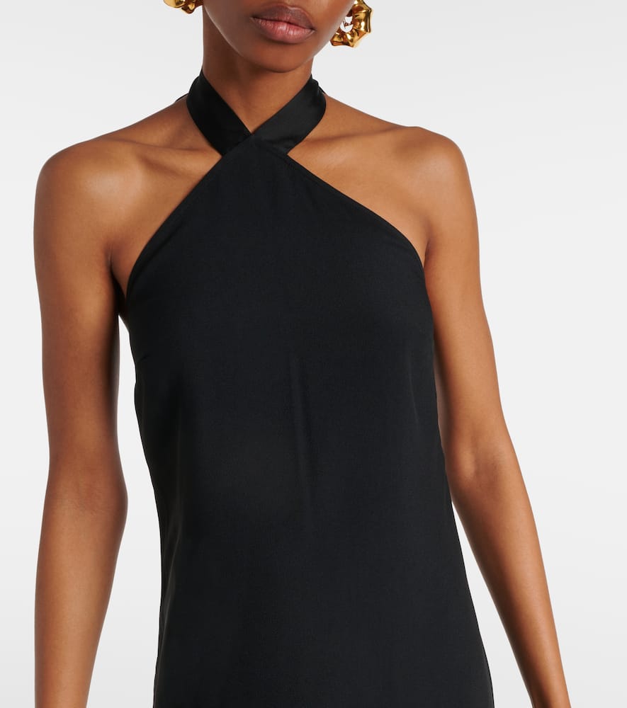 Nina fringed crêpe cady midi dress
