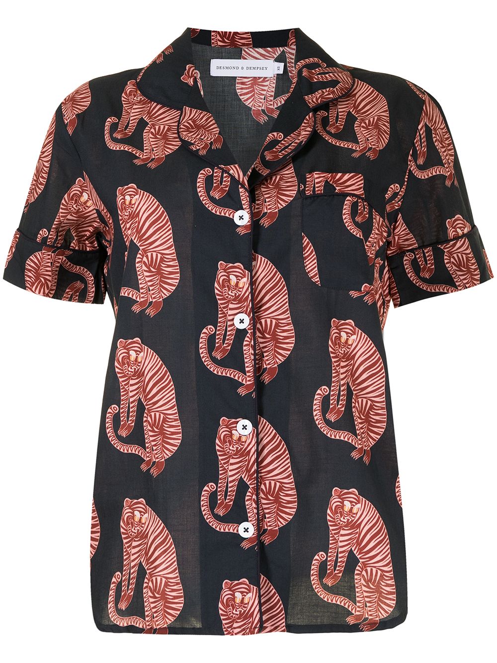 Tiger-print pyjama set - Blue
