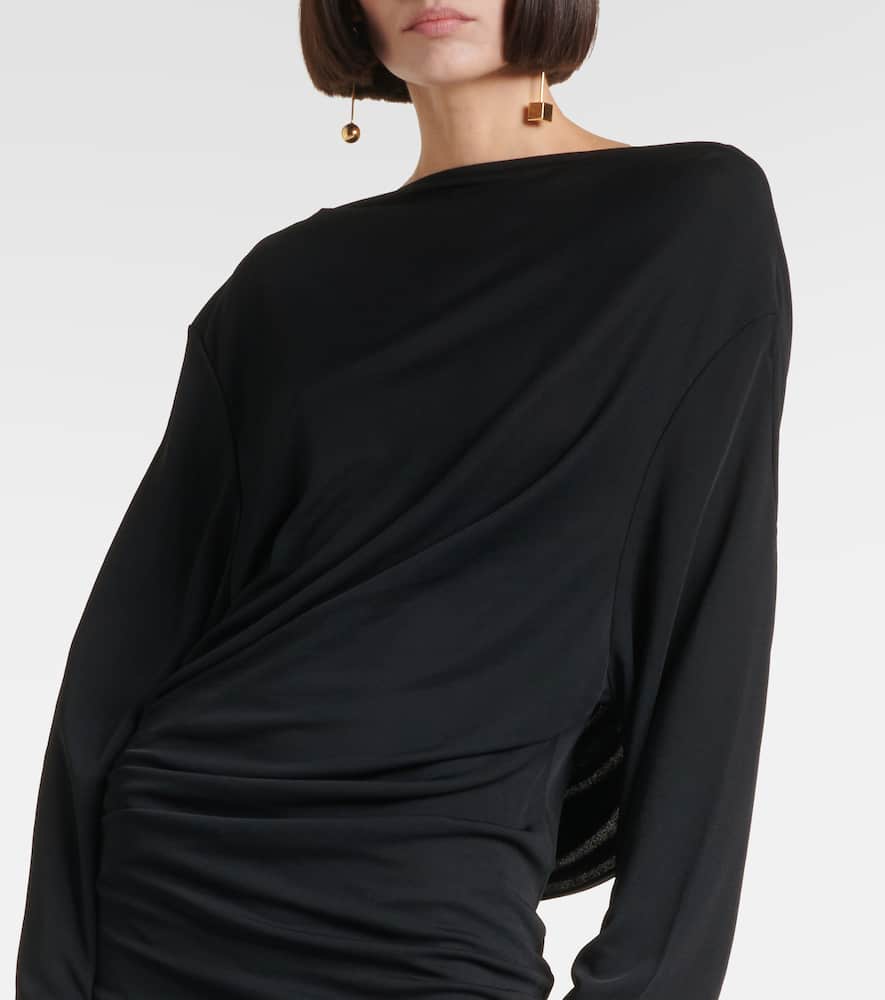 Croisière draped jersey minidress