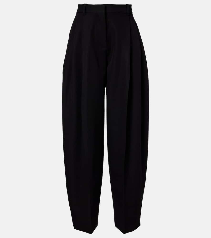 Man's virgin wool wide-leg pants
