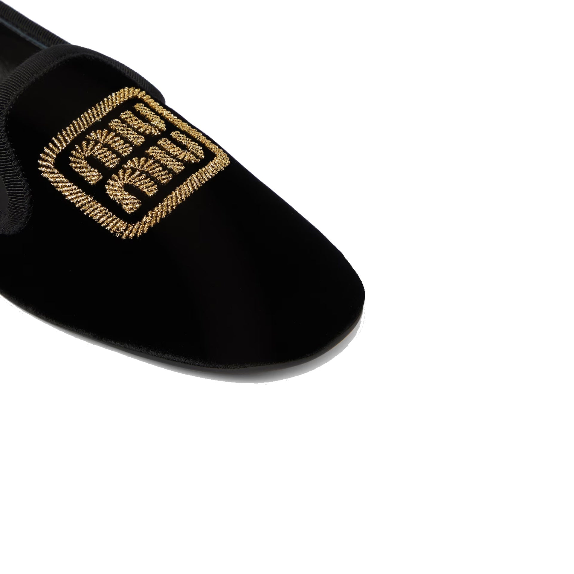 Miu Miu Logo Velvet Flat
