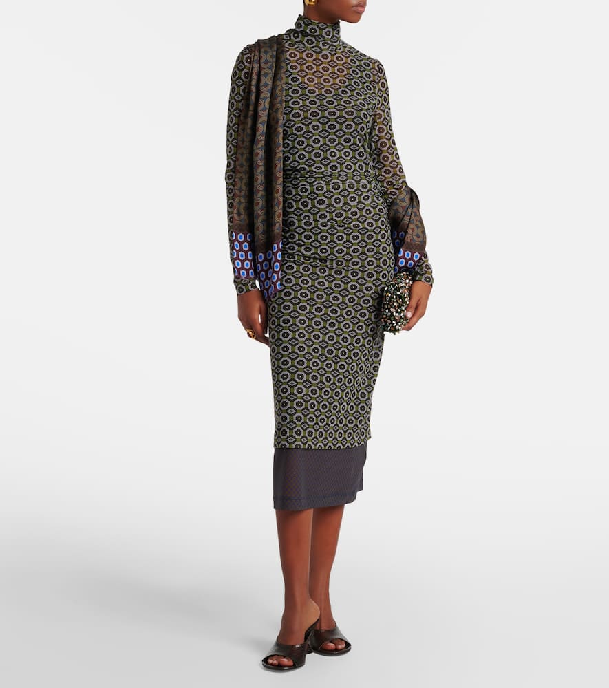 Printed midi dress
