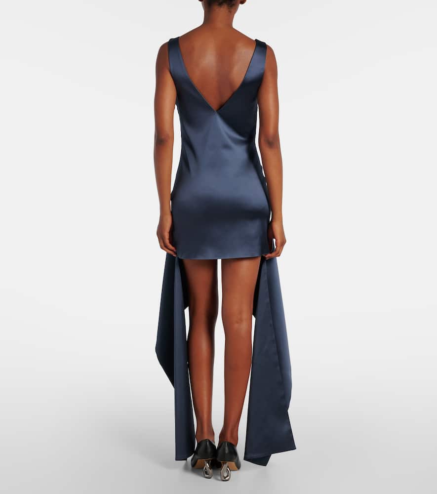 Asymmetric draped minidress
