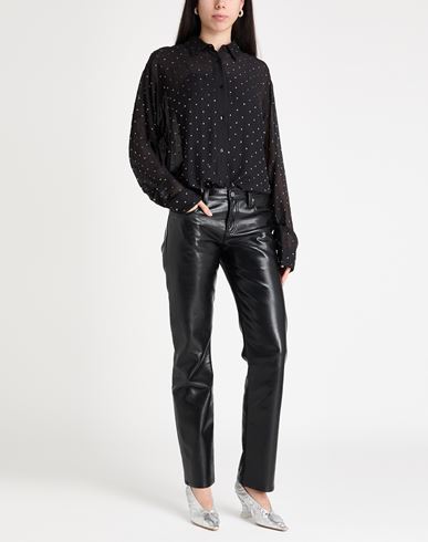 Oséree Woman Shirt Black Size S Cotton, Silk