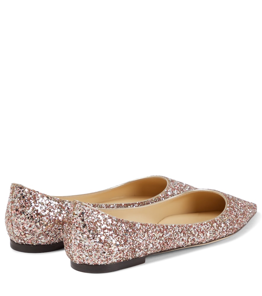 Jimmy Choo Love glitter ballet flats