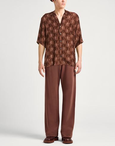 Man Shirt Brown Size M Viscose
